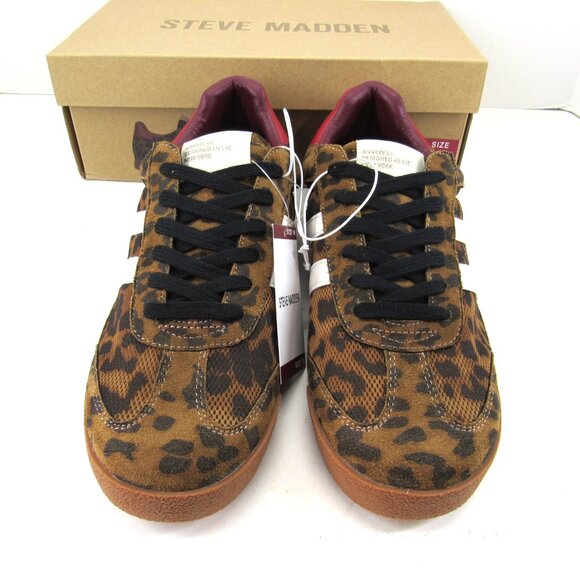 Steve Madden Sneaker Style BNTT01S1 Women's Leopard Pattern Low Top Size 10 - Picture 1 of 9